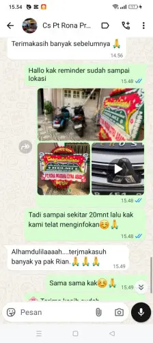 Testimonial Papan Bunga citorek sabrang
